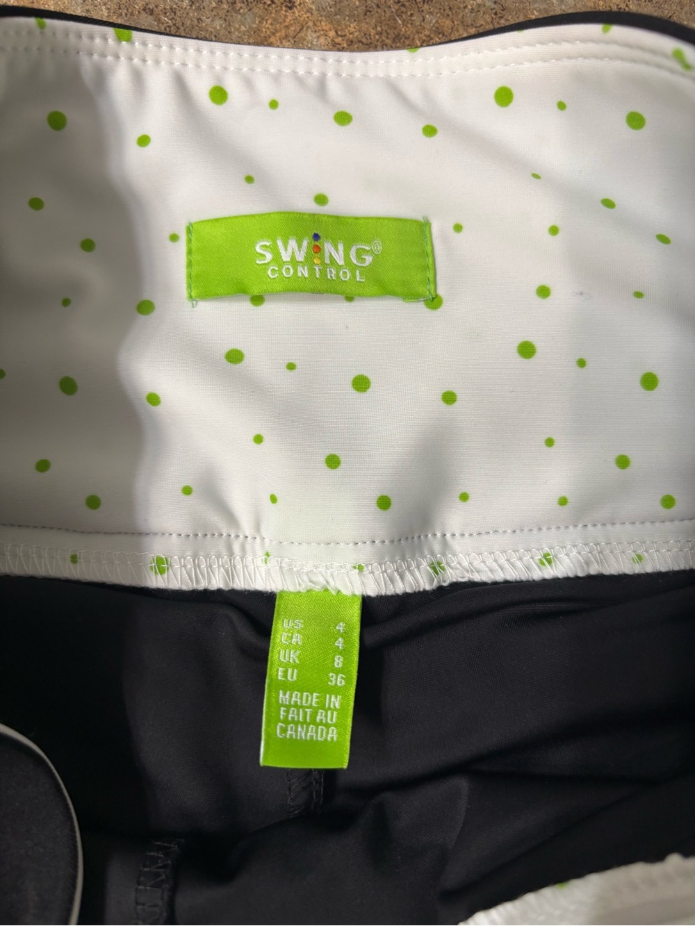 Black Performance Skort with Subtle Lime Accent - Picture 5 of 5